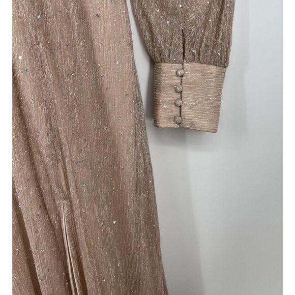 NEW Baltic Born Abigail Sparkle Gown in Champagne Size XL Maxi Formal - Picture 2 of 8